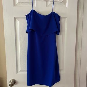 Charles Henry Off Shoulder Blue Dress, size X-small